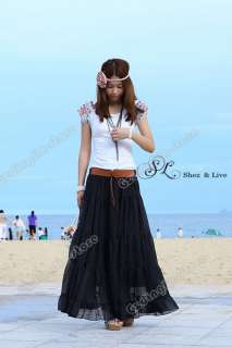 Bohemian Glassic Style Gored Chiffon Full Skirt #013  