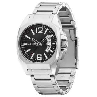   Stainless Steel Silver Bracelet Watch 12897JS/02M Black Date Dial