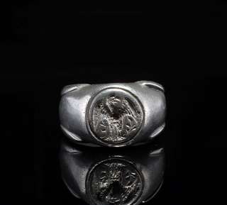 Medieval   Renaissance heavy solid Silver Signet ring  