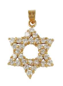 Zirconium Star of David Gold Filled Pendant  