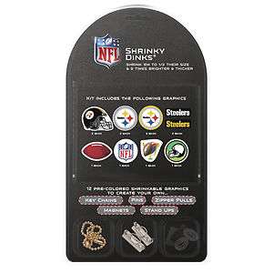   PITTSBURGH STEELERS SHRINKY DINKS KIT KEY CHAINS PINS MAGNETS ZIPPERS