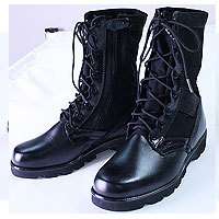 sbd0301black zippered combat canvas fashion Boots  