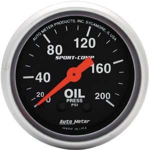  AutoMeter 2 Oil Press, 0 200 Psi Automotive