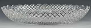 Lovely Antique ABP Cut Glass Oblong Dish Scalloped Edge  