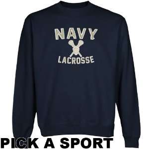  Navy Midshipmen Legacy Crew Neck Fleece Sweatshirt   Navy 