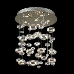   Ceiling Mount Chandelier Pendant with Rainbow Clear Glass SKU# 42701