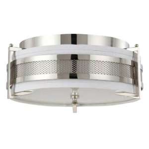  Nuvo 60/4336 Diesel 3 Light Flush Mount in Polished Nickel 