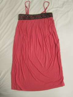 Women H&M Boho Express Pink Dress black Sequin Bead Forever 21 Small 