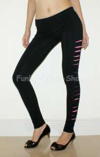 black & sliced leggings tights pants 4 colors punk rock  