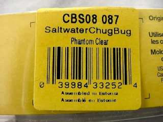   STORM SALTWATER CHUG BUG TOPWATER LURE CBS08 087 Phantom Clear  