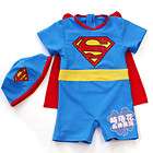 Boys Cute Costume Superman Swimsuit set 2 9T 0913 US