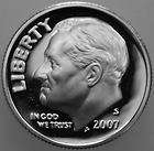Roosevelt Dime 2007 S Silver Proof Extremely Nice  