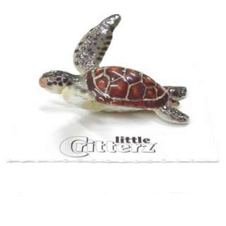 Little Critterz Tortuga Sea Turtle Miniature Porcelain Figurine Wee 