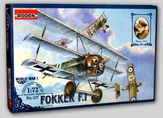 FOKKER F.1 WWI German TRIPLANE   1/72 Roden Kit #17 NEW  