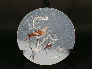 Haviland Limoges 12 Days of Christmas 1971 Plate #2 Two Turtle Doves 