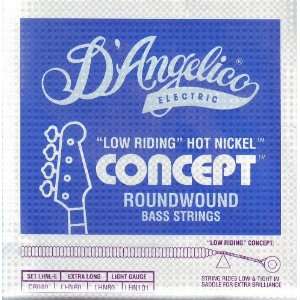  DAngelico Electric Bass Extra Long Low Riding Light, .040 