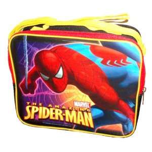   Spider Man Black Color with Yellow Trim Soft Insulated Lunch Bag/Box