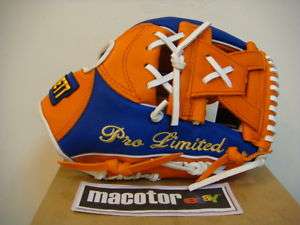ZETT Pro Limited 11.5 Baseball Glove Blue Orange RHT  