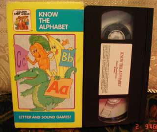 Golden Book Step Ahead KNOW THE ALPHABET RARE VHS Get Ready For School 