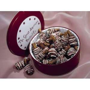 Milk Chocolate Caramel Crunch Pretzel Gems  16 oz. Tin  