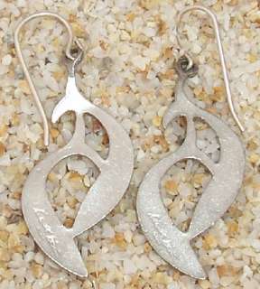 Lovell Des. Kantro Harmony Bay Dolphin Pewter Earrings  