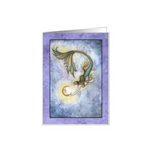  Thank You Card   Mermaid with Moon Card Health & Personal 