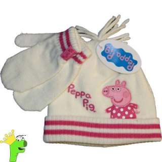 NEW* Girls Peppa Pig Hat and Mittens Set (2 4yrs)  