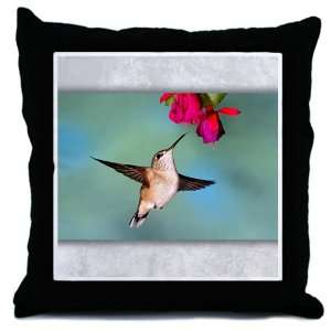  Throw Pillow Black Chinned Hummingbird 