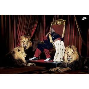  LEBRON JAMES POSTER   22 X 34   KING CAVALIERS NIKE