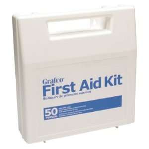  Stocked First Aid Kit   50 Person Plastic case10 3/4 x 11 