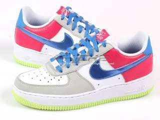 Nike Air Force 1 (GS) White/Vibrant Blue Youth Sneakers  
