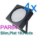 4x PAR Slim 64 RGB 183 LED Stage DJ Disco Light DMX 7ch