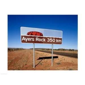 PVT/Superstock SAL425003 Distance sign on the road side, Ayers Rock 