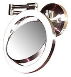 Zadro1X/10X Lighted Pivoting Wall Mount Vanity Makeup Mirror  
