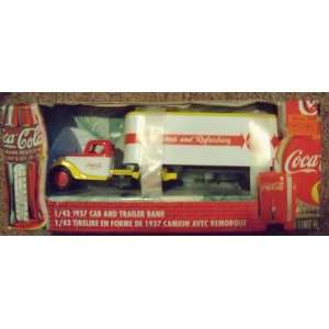    Coca Cola 1/43 1937 Cab & Trailer Bank New/box 