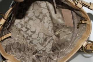 COACH Gallery Beige Patent Leather Handbag Tote 11500  