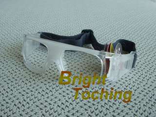 BrandNew White Sports Safety glasses Wrap Goggles eyewear Basketball 
