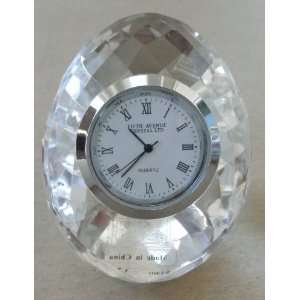  Fifth Avenue Crystal Egg Analog Clock   2 1/2 inches Electronics