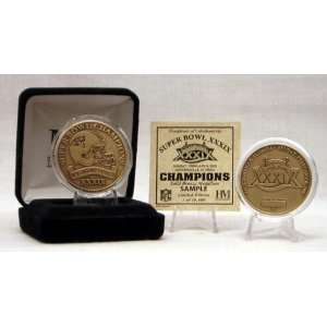  Superbowl XXXIX Champion Bronze Coin