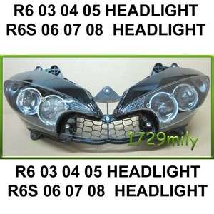 Yamaha YZF R6 2003 2004 2005 HEADLIGHT HEAD LIGHT Head lamp R6s 06 07 