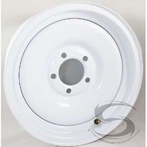  14 x 6 Solid Steel Trailer Wheel 5x4.5 White Painted Automotive