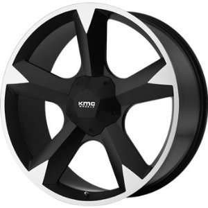 KMC KM674 20x9 Black Wheel / Rim 5x5 & 5x5.5 with a 15mm Offset and a 