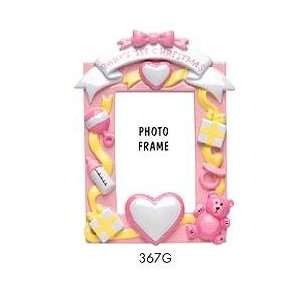  6056 Baby Girl Frist Christmas Photo Frame Personalized 