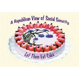  A Republican View of Social Security   12x18 Framed Print 
