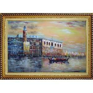  Italian Venice Scene Serenity Bay Oil Painting, with 