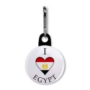  I HEART EGYPT World Country Flag 1 inch Zipper Pull Charm 