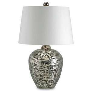 Currey and Company 6268 Talisman   One Light Table Lamp, Nickel Finish 