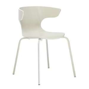  west elm Wrap Dining Chair, White/White Leg, Set of 4 