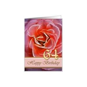 64th Birthday Rose Card Toys & Games