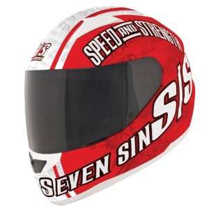 Speed and Strength SS1500 Seven Sins Red Helmet   Color  Red   Size 